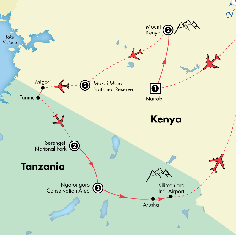 kenya and tanzania safari itinerary